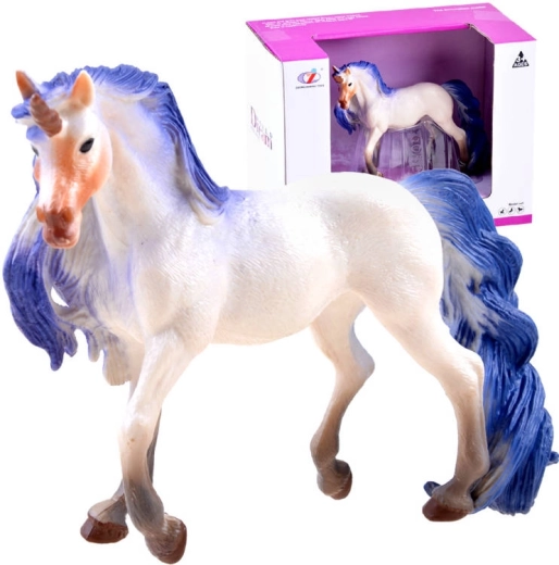 Figura coleccionable de unicornio – Crin azul