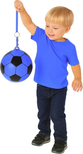 Diseño de fútbol y color azul llamativo