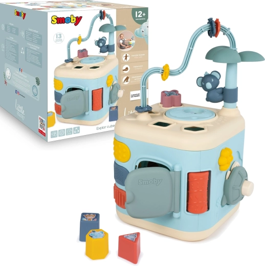 Cubo sensorial educativo Little Smoby 13 en 1 con el embalaje dañado