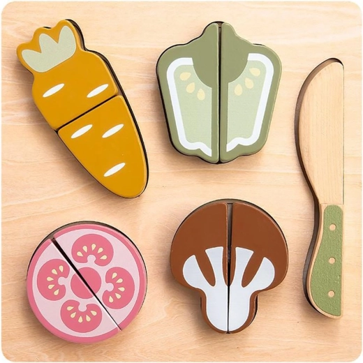 Set de madera para cortar verduras Baby Mix