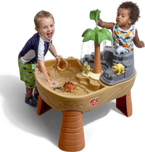 Mesa de agua Parque de dinosaurios con arenero acuático Step2 con fuente
