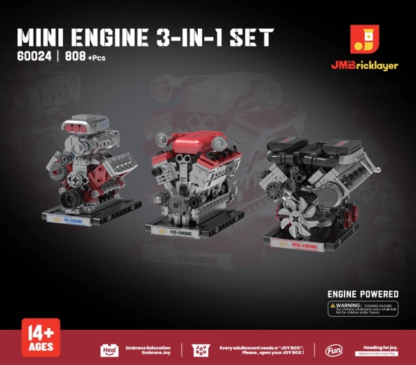 Kit de construcción de motores 3 en 1, 840 piezas