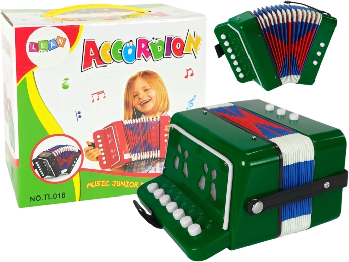 Acordeón infantil verde