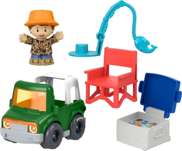 Fisher-Price Little People set con cochecito, figura y accesorios – aventura de pesca - 1 unidad