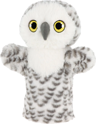 Keeleco búho – marioneta ecológica de peluche para mano 27 cm