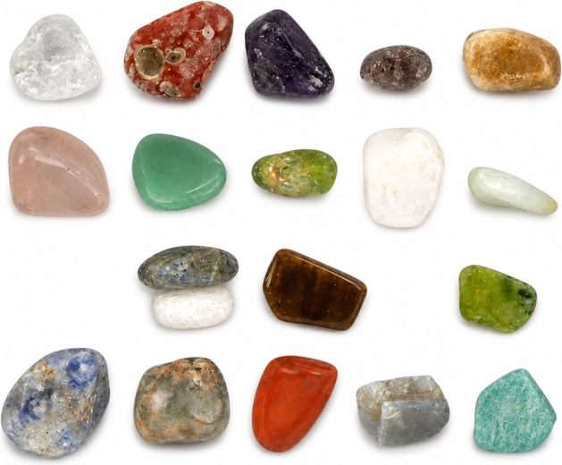 20 piedras semipreciosas pulidas diferentes
