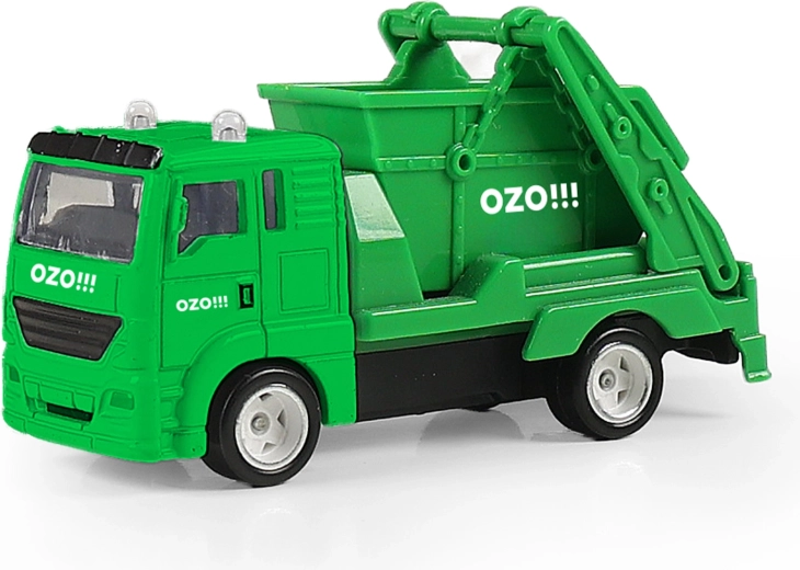 Camión de basura metálico con contenedor OZO 7 cm