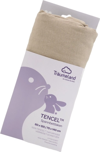 Träumeland sábana bajera ajustable Tencel uni taupe