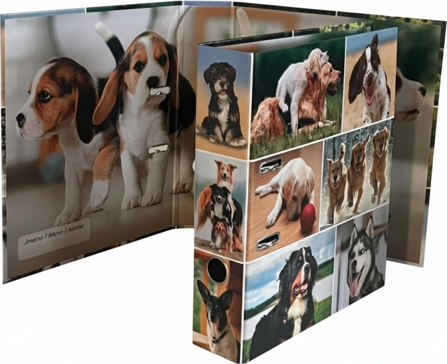 Archivador de palanca de diseño A4 7,5 cm cartón – perros