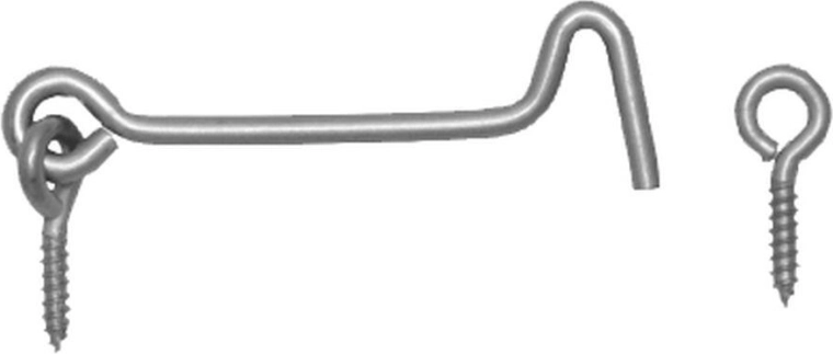 Gancho con ojo para atornillar 60 mm, acero galvanizado