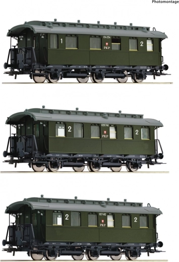 Roco set de 3 coches de pasajeros PKP H0
