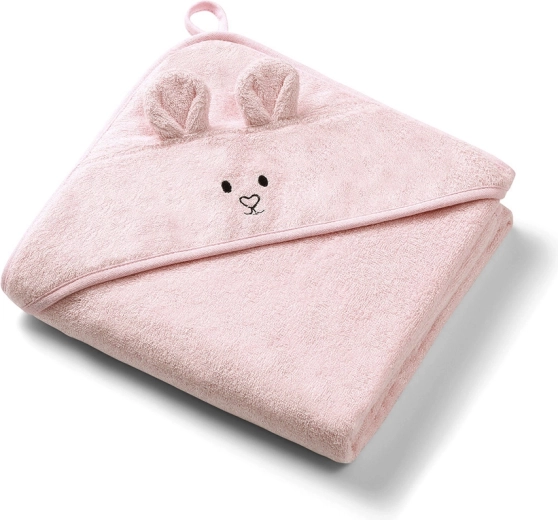 BabyOno toalla de bambú con capucha super soft pink 100 × 100 cm