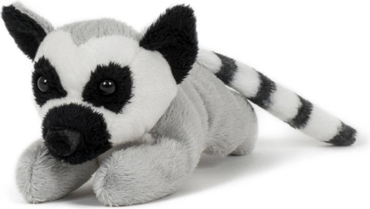 Lémur de cola anillada de peluche tumbado 18 cm