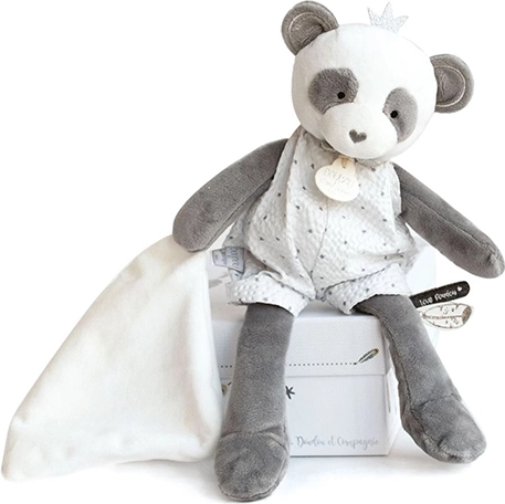 Doudou Panda de peluche de regalo con manta 28 cm