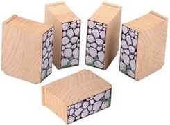 Trenes Babu – pilares de 6,5 cm, juego de 4 unidades