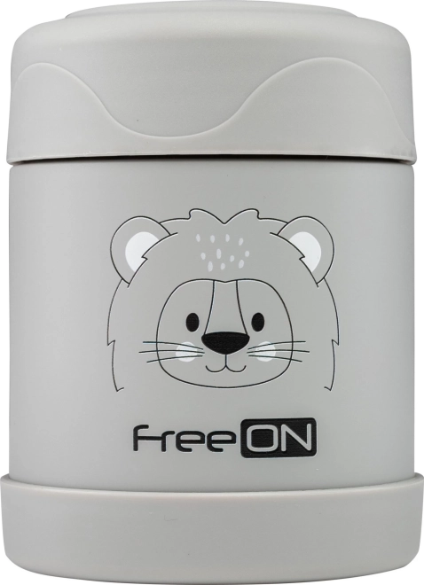 FreeON Termoportacomidas de acero inoxidable 350 ml gris