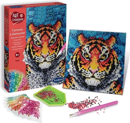 Sentosphere lienzo de diamantes tigre