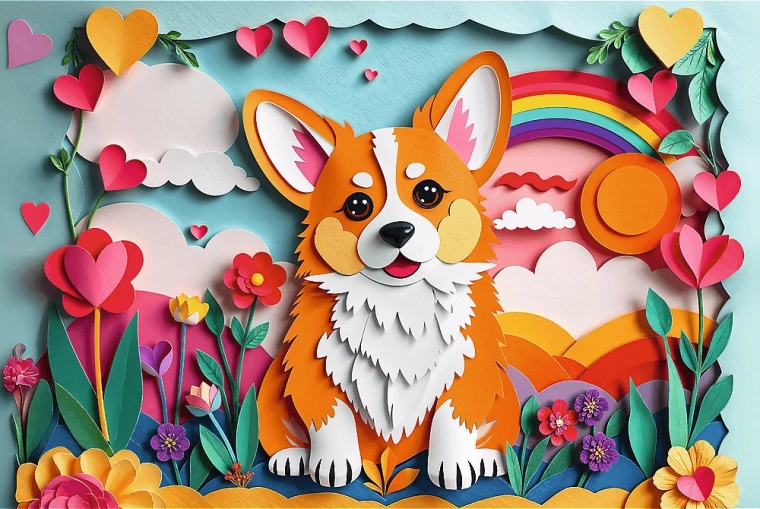 Trefl Puzzle Paper Art: Cachorro 160 piezas