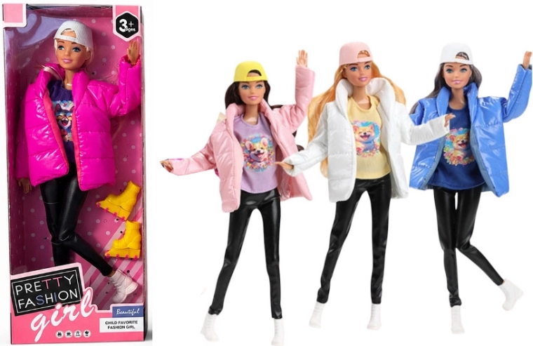 Muñeca de moda con conjunto deportivo de invierno - 1 pieza