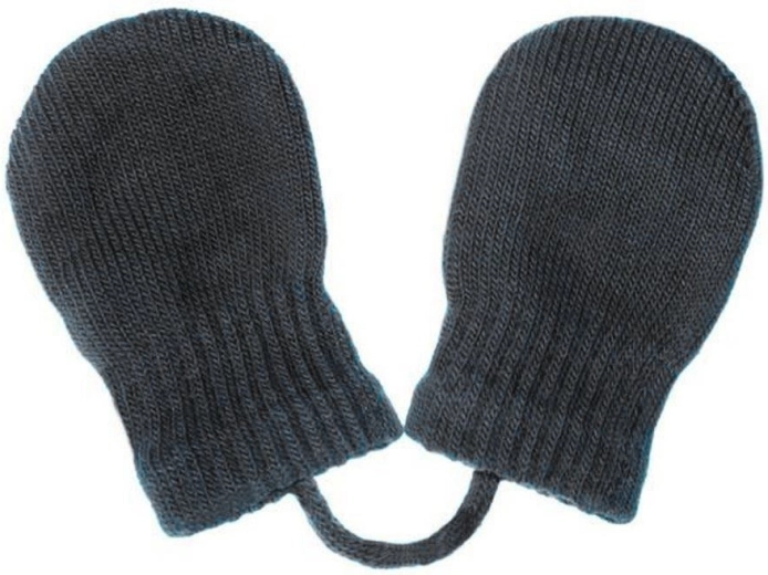 Guantes de invierno infantiles New Baby grafito (0–3 m)