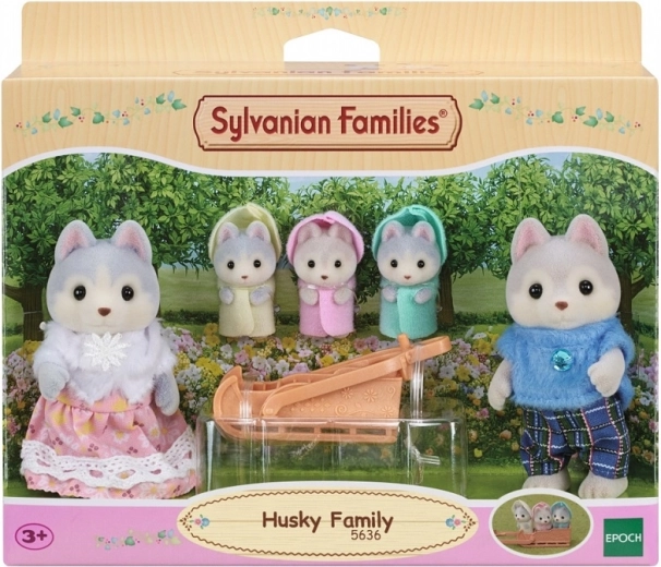 Familia husky SYLVANIAN FAMILIES – set de figuras con trineo