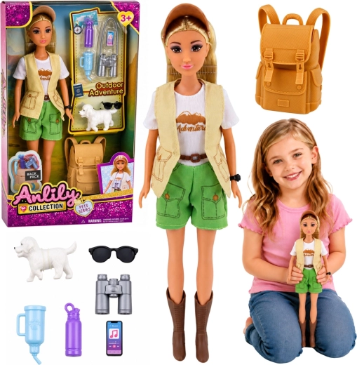 Anlily viajera con perrito y accesorios (30 cm)