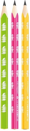 Lápices de grafito Keyroad Neon Jumbo triangulares HB, 6 uds.