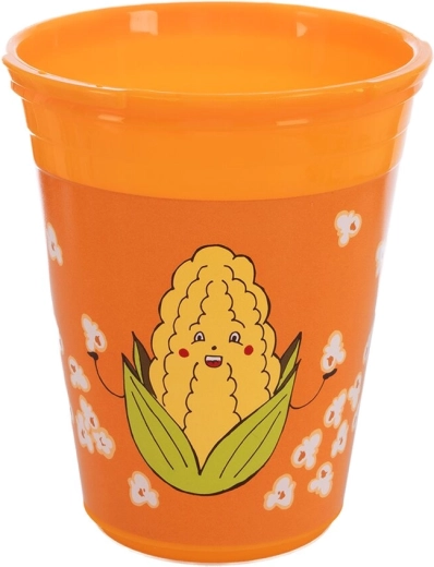 Vaso para snacks con tapa 0,55 l, naranja