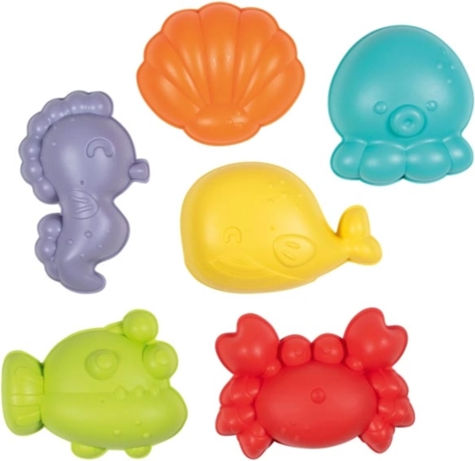 Set de moldes para arena de bioplástico, 6 uds. GOKI