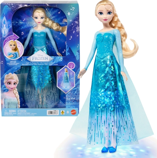 Mattel Disney Frozen muñeca cantante Elsa con luces mágicas 30 cm