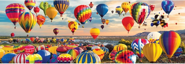 Puzzle panorámico Despegue de globos, 1000 piezas
