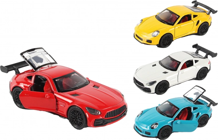 Coche metálico con puertas que se abren 12 cm