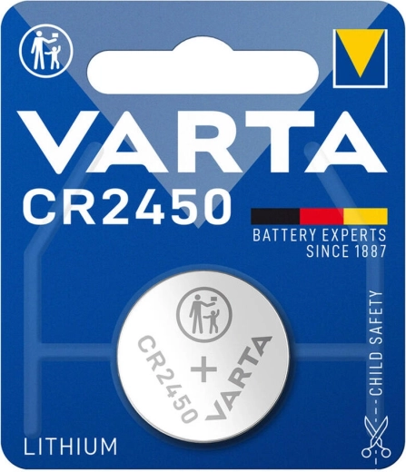 Batería de litio tipo botón CR2450 Varta