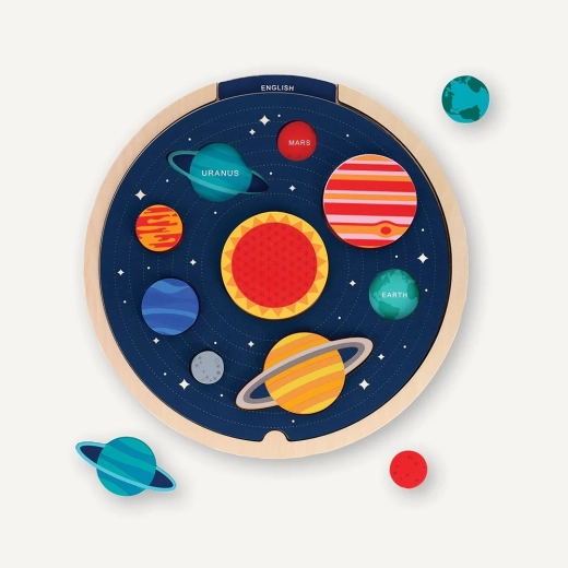 Petit Collage puzzle encajable Sistema Solar – multilingüe