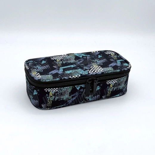 Estuche escolar CONCORDE Abstract con solapa – verde