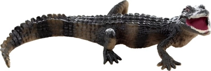 Figura de plástico de cocodrilo 11 cm
