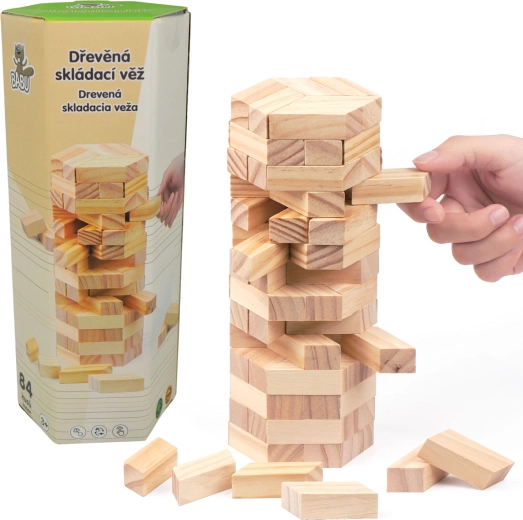 Torre de construcción de madera 84 piezas Sparkys