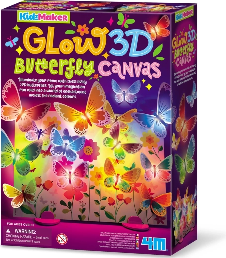 MAC TOYS 4M lienzo de mariposas 3D luminosas