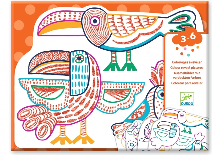 Coloreado mágico Tucán y amigos de Djeco