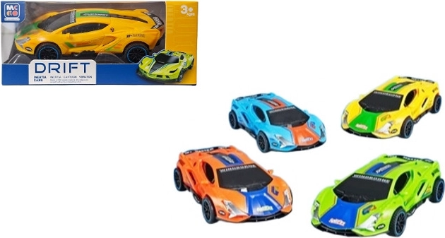 Coche deportivo de derrape con motor de inercia