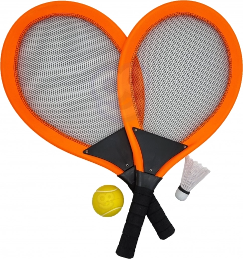 Woopie raquetas grandes para tenis y bádminton para niños, set con pelota y volante