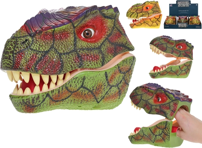 Títere de mano de dinosaurio para niños 21 × 14 cm