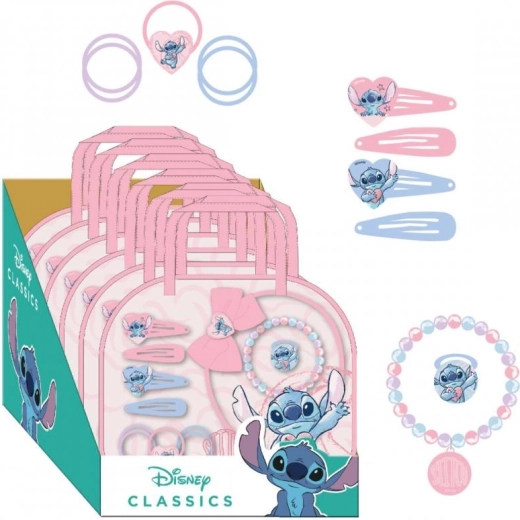 Set de regalo de accesorios para el cabello STITCH, 12 uds.
