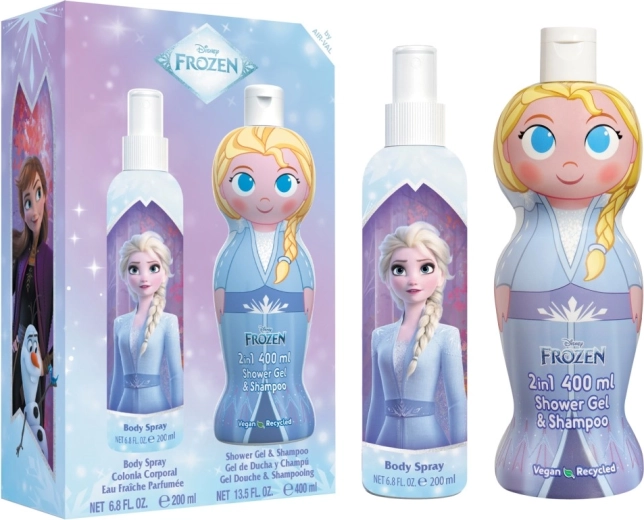 Set de regalo FROZEN – spray corporal 200 ml + gel de ducha y champú 2 en 1 400 ml