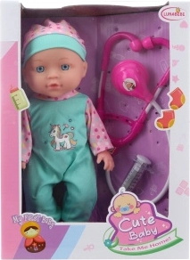 Muñeca bebé de 27 cm con set de médico