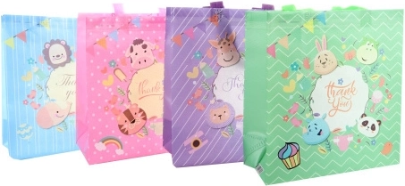 Bolsa de regalo con animales de plástico 26,5 × 29,5 × 12 cm