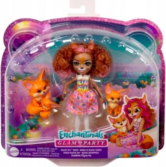 Enchantimals Filigree Fox con familia de zorros
