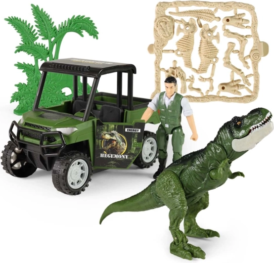 Set de acción Dino Park con coche y dinosaurio con sonido