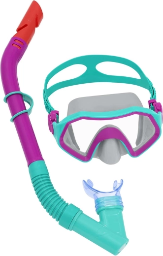 Set infantil de snorkel violeta‑turquesa Bestway (máscara + tubo)