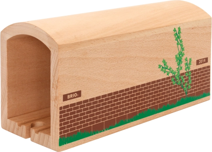 Túnel de madera para tren de juguete